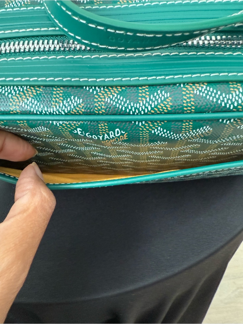 G0yard Cap Vert Bag coated Canvas crossbody - Picture 2 of 5
